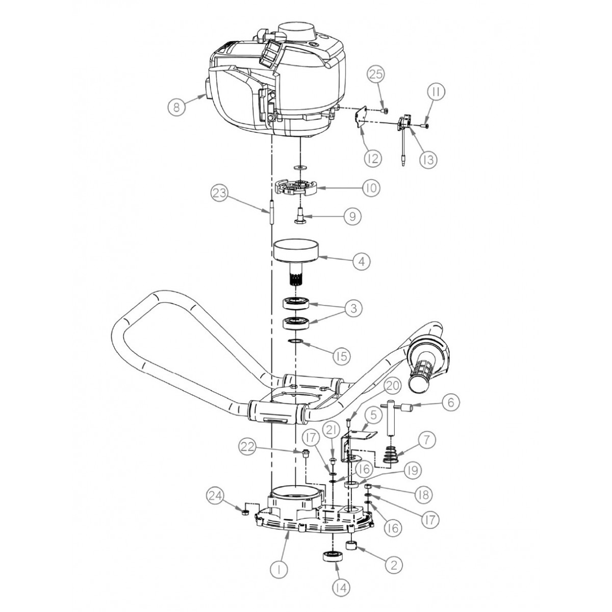 Replacement Parts Diagram Transmission Cover Assembly 242H Parts 